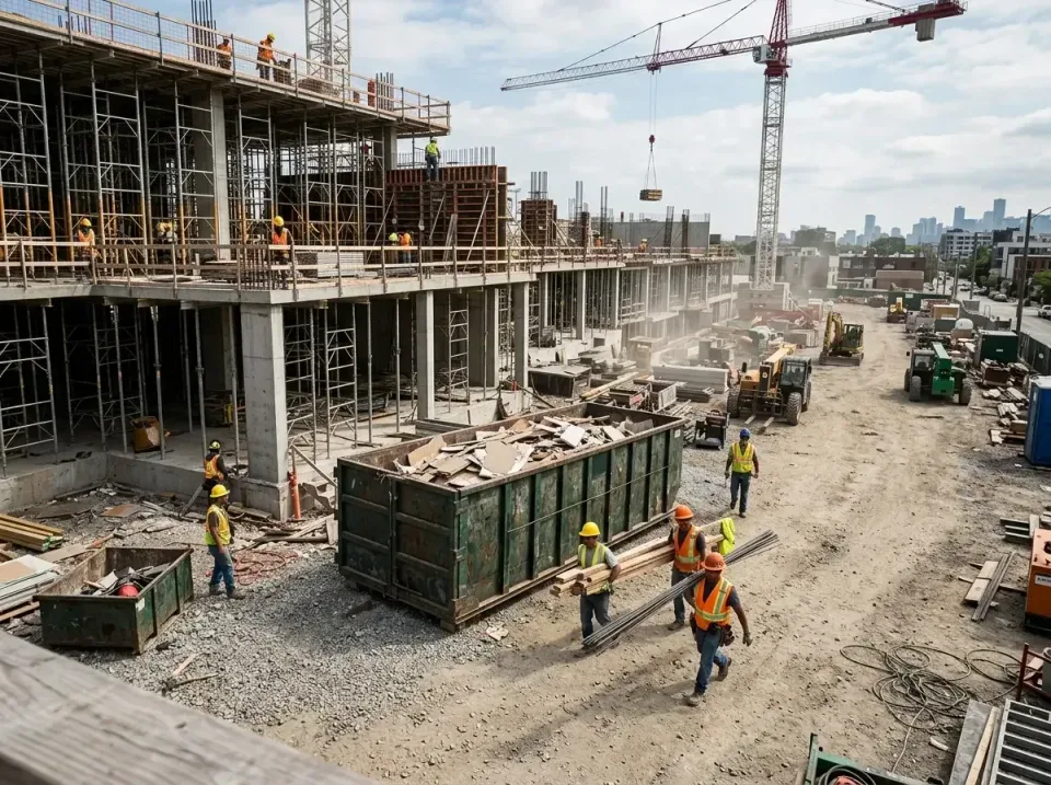 commercial-construction-site-w-002 — frequently asked questions, Low Cost Construction Dumpster Rental in Hopkins, MN